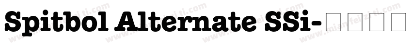 Spitbol Alternate SSi字体转换